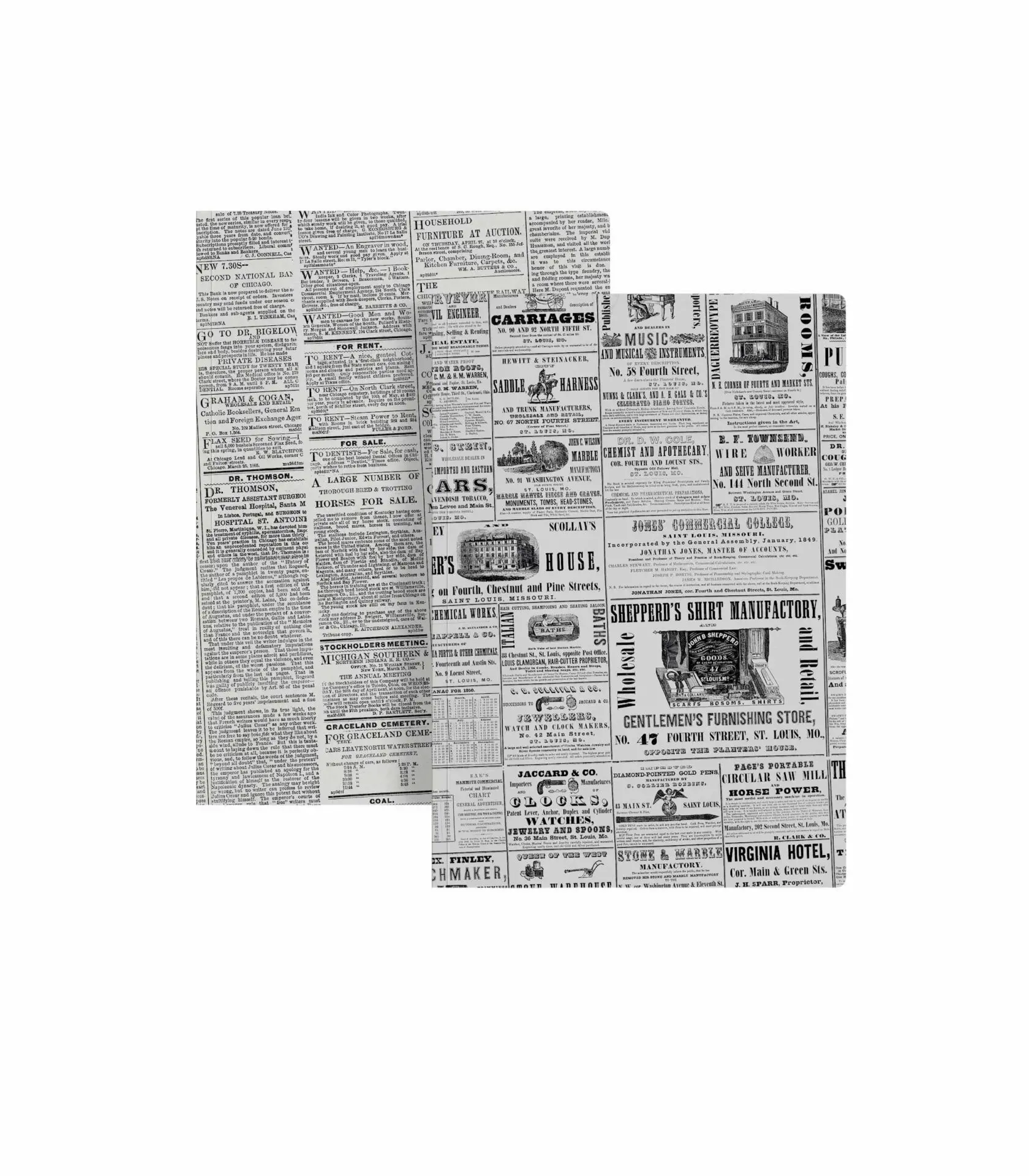 BZN2047 Gazete İkili Defter Seti - Görsel 1