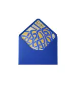 Hat Desenli Mavi Zarf