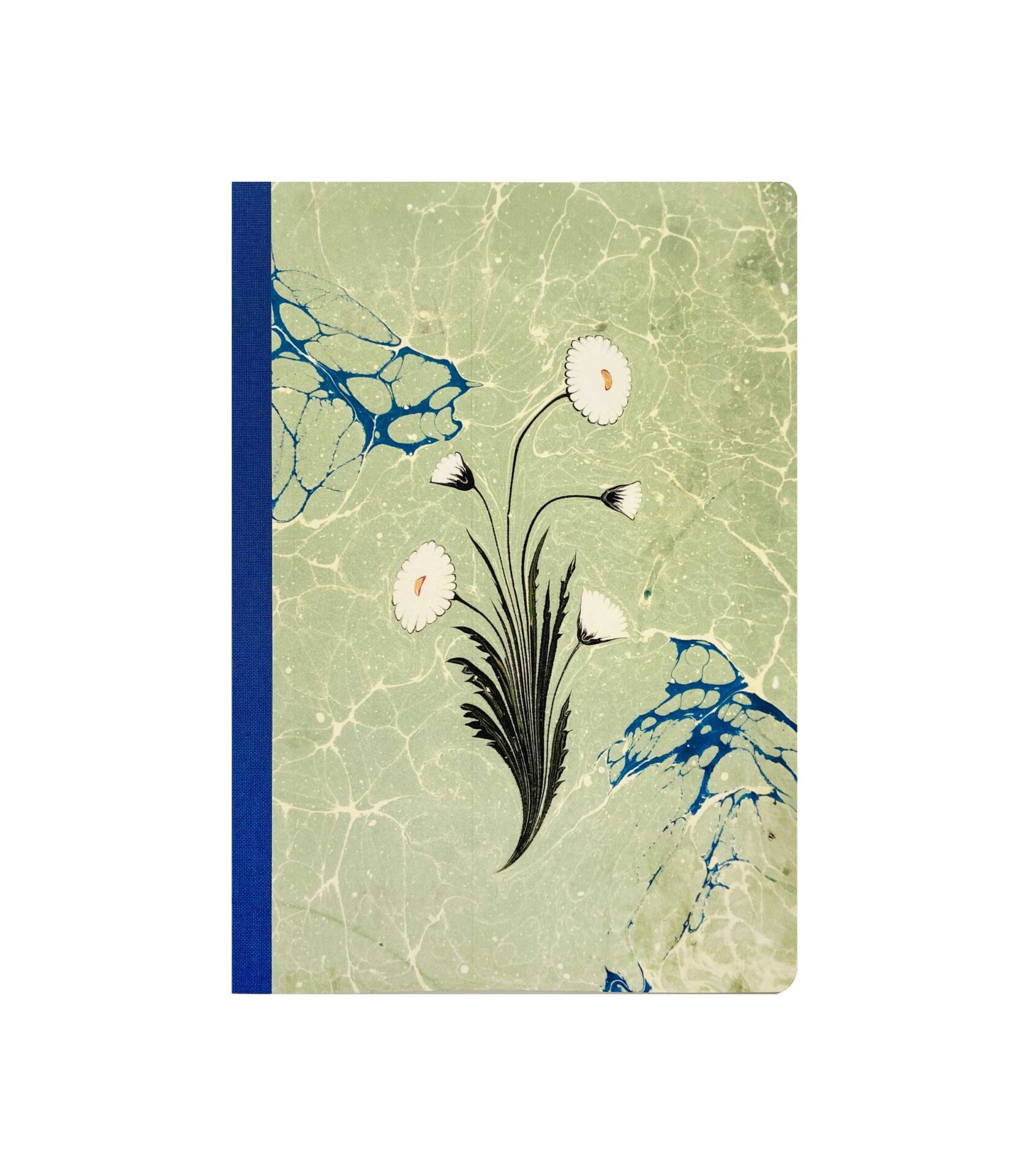 BZN624 Ebru Desenli Sırtı Bez Ciltli Defter No: AE04 - Görsel 1