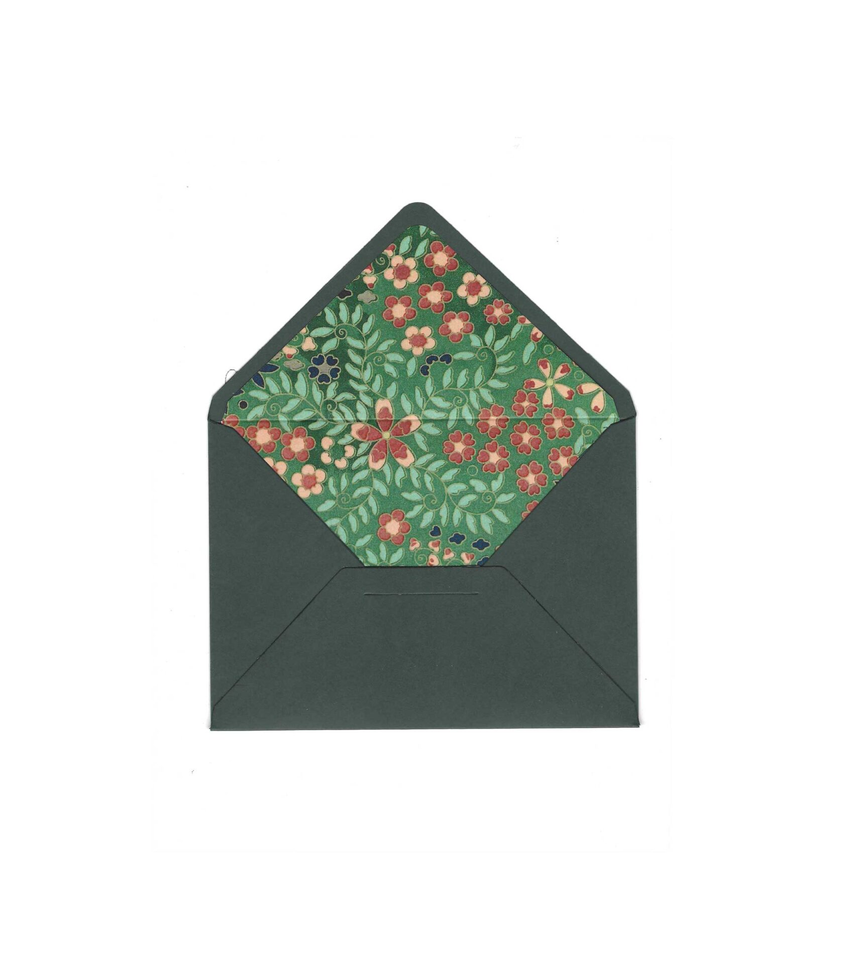 BZN_YEŞİL_SAKLIBAHÇE Saklıbahçe Desenli Yeşil Zarf - Görsel 1